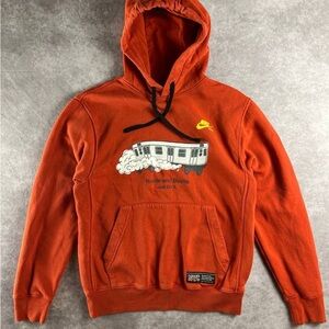 Nike NYC “Hustle and Bustle” Graphic Hoodie Subway Train Print Size S